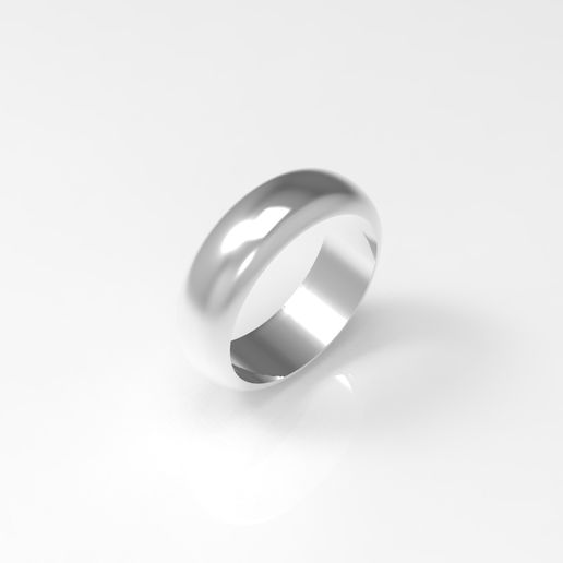 x25 half rim ring 6.0mm - half rim ring semi circle 3D model