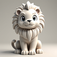 cute-lion.png Niedliches Löwenbaby 2 Modelle