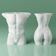 Body-flower-Pot-5.png Файл STL Телесный цветочный горшок - 2 горшка для украшения дома・Шаблон для 3D-печати для загрузки