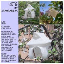 Birdhouse-Longy_Card.jpg STL file Birdhouse Longy・Template to download and 3D print