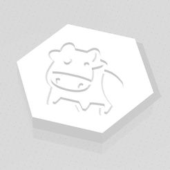 D2 - Cartoon Cow.jpg Fichier STL D2 Logo du symbole de la vache dans les dessins animés・Modèle pour imprimante 3D à télécharger, verasartsanddice