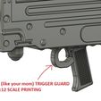 je THICC (like your mom) TRIGGER GUARD FOR 1:12 SCALE PRINTING Kenner Star Wars POTF2 Stormtrooper heavy infantry blaster rifle for 1:12 , 1:6 and cosplay