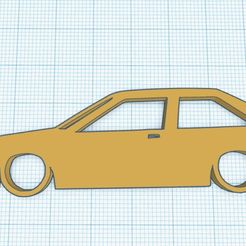 Web-capture_15-11-2023_181141_www.tinkercad.com.jpeg Porte-clés Datsun Cherry Turbo Nissan Pulsar N12 3 Door Silhouette