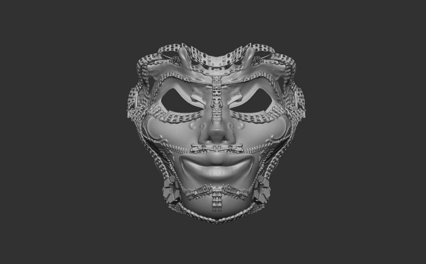 Download STL file Halloween Zippers Mask • 3D print design ・ Cults