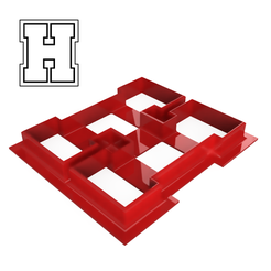 Varsity-H-1.png Файл STL Высечка для печенья в стиле Varsity Letter H・Дизайн 3D-печати для загрузки3D