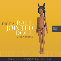 CoverImage.png 33cm (13 inches) BJD Eden for 3D Printing