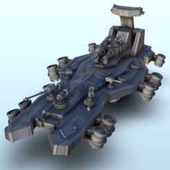 1.jpg Archivo STL Nave espacial Aeolus 3 - Vehículo acorazado SF Ciencia-Ficción・Plan para descargar y imprimir en 3D, Hartolia-Miniatures