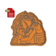227309847_1814204605407952_1118053882175656892_n.jpg Chucky Doll Creepy Cookie Cutter with Stamp STL FIle