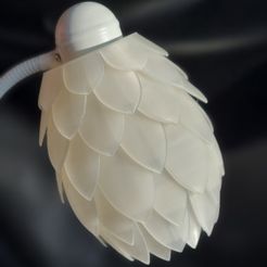 20221119_131011.jpg STL file Dragon's egg lamp cover / pinecone lampshade・3D printing template to download