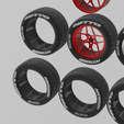 121.png PACK OF 05 20'' WHEELS AND 6 TIRES FOR SCALE AUTOS AND DIORAMAS!