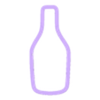 wine bottle 3.5.stl Wine or Champagne Bottle Cookie Cutter - 5 sizes! Sharp/Clean cutting edge