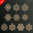 CLASSIC-Snowflakes_01.png Snowflakes Classic Tree Decoration
