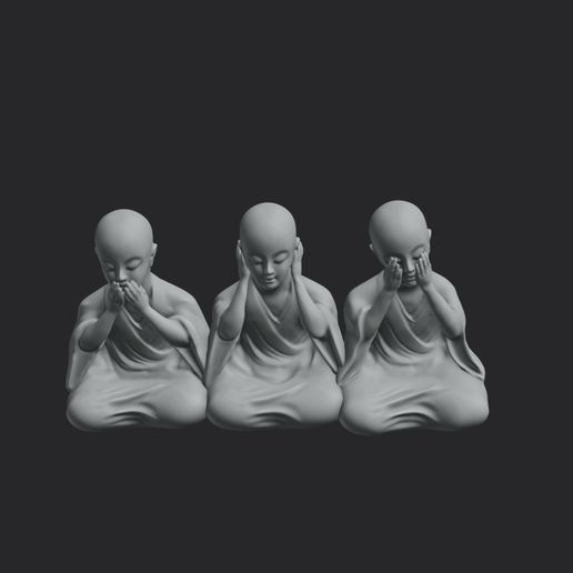 untitled1.jpg 3 MONKS WITH STAND  | BY DELTORVIK