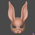 08.jpg Rabbit Mask - Fox Mask - Bunny Mask - Demon Kitsune Cosplay 3D print model