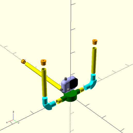 frame_exploded.png GoPro Dive frame / tripod / selfie stick