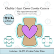 Etsy-Listing-Template-STL.png Chubby Heart Cross Cookie Cutters | Standard & Imprint Cutters Included | STL Files