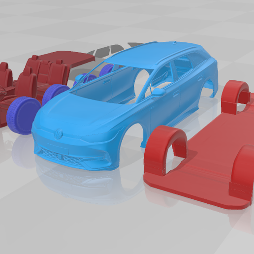 Volkswagen ID.7 GTX Tourer - Separate Parts STL Model