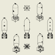 AN-M66LineDrawing.png AN-M65 1000pounds and AN-M66 2000pounds GP bombs in 1/72