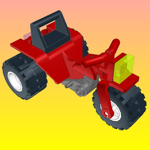 Four Wheeler Lego Classic Red Quad Bike ?️ NotLego Lego