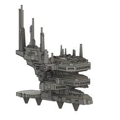 Stand-2021-12-11.png Download free STL file BFG - Chaos Cruiser -Carrier Bridge • 3D printable template, Keiler