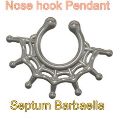 Fem-jewel-68-v4-00.jpg Download STL file fake Nose hook Pendant PIERCING Female Septum Barbaella male Non-Piercing Body Jewellery Weight femJ-68 3d print cnc • Object to 3D print, Dzusto