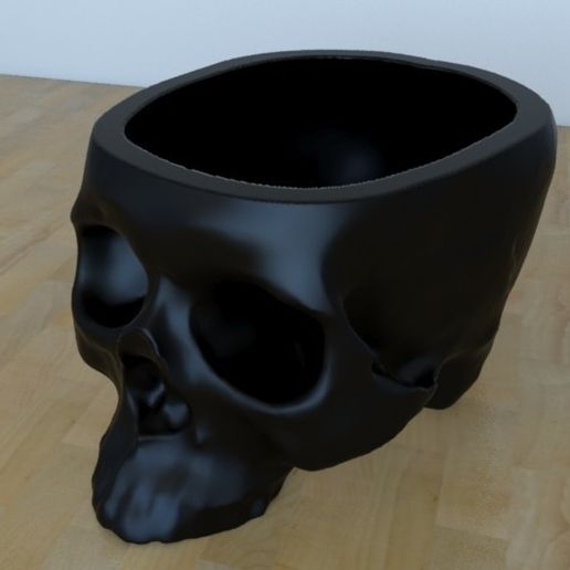 07.jpg Archivo STL gratuito skull plantpot・Idea de impresión 3D para descargar, tridimagina