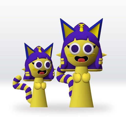 Ankha Sprunki OC STL file 3D Model Fanart 3D model