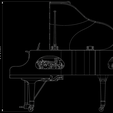 ail Aa 3D-Datei Voll funktionsfähiges Grand Piano・3D-druckbare Vorlage zum herunterladen