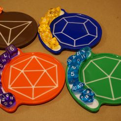 DSC00483.JPG STL file D&D Dice Coaster Set・3D printing template to download