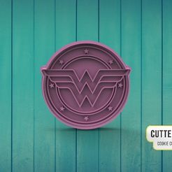 wonderwoman-escudo.jpg Fichier STL Bouclier de Wonder Woman Bouclier de Wonder Woman Cookie Cutter・Plan pour impression 3D à télécharger