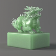 936429-297090266-Enhanced.png Ancient Chinese Jade Carved Jade Kirin Seal 3D model