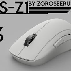 ZS-Z1-Render-Logo.png ZS-Z1, 3D Printed Wireless Claw Mouse for Logitech G305 based on Zowie ZA