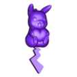Valentine2025Pikachu04_Keychain.stl POKEMON - VALENTINE PIKACHU (EASY PRINT NO SUPPORT)