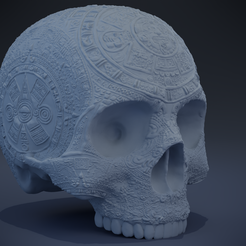 01.png Aztec Skull version 2