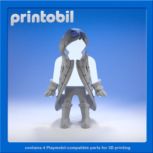 printobil_GothInCharacter.jpg Télécharger le fichier STL PLAYMOBIL Goth Pack - Pièces de figurines Playmobil compatibles pour les customisateurs • Objet à imprimer en 3D, printobil