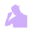 Male Tipping Hat Silhouette.stl Man Tipping Hat Silhouette