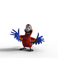 Parrot.png Télécharger fichier OBJ gratuit Le petit parrot ^^ • Design pour impression 3D, screw