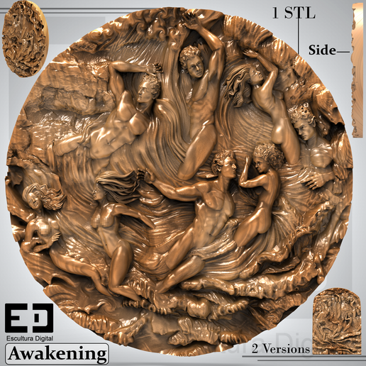 Awakening - Classical Relief Sculpture