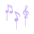 notas musicales.stl Musical Notes Topper