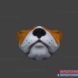 Bulldog_Mask_Face_Cosplay_3dprint_03.jpg Bulldog Face Mask Halloween Cosplay for 3D Print