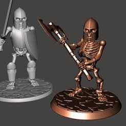 e26263adc88ae37e4d1f34562fc2004a_display_large.jpg Archivo STL gratis Guerrero esqueleto enano de 28mm con hacha a dos manos・Modelo para descargar y imprimir en 3D