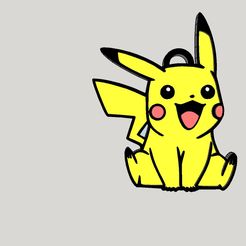 pikachu.jpg Файл STL Брелок для ключей "Пикачу・Дизайн 3D-печати для загрузки3D