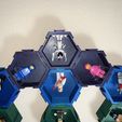 space_pic.jpg Modular Hexagonal Dovetail display box compatible with LEGO®  minifigures