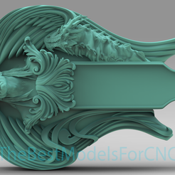 Dragon-Guitar-Case.png 3D Model STL File for CNC Router Laser & 3D Printer Dragon Guitar Case