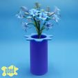 3D-PRINTABLE-FLOWER-CYLINDER-VASE-by-qbed-4.jpg 3+1 TEXTURED FLOWER VASE BUNDLE