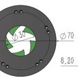 Mechanical-Iris-3DP5BL-RO-GEAR-D30A12.jpg 3DP5BLROD30A Mechanical Iris shutter aperture mechanism diy diaphragm