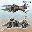 5.jpg Post-apo motorbike with front spikes and double machine gun (4) - Future Sci-Fi SF Post apocalyptic Tabletop Scifi
