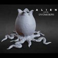EGG-OPEN-ROOTS.jpg 3D PRINTABLE OPEN ALIEN EGG OVOMORPH WITH ROOTS