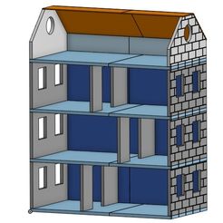Maison poupee.jpg Datei STL Puppenhaus (Sylvanian, Playmobil) 40x21x51cm・Design für 3D-Drucker zum herunterladen
