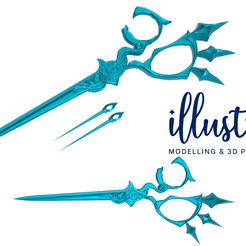 Gwen's-Scissors-Launch.png Fichier 3D GWEN Hallowed Mist Scissors & Needles STL FILES [League of Legends] (brume sacrée)・Plan pour impression 3D à télécharger, IllustrisModels
